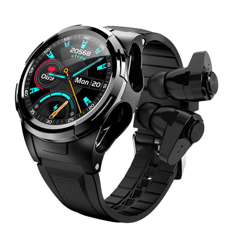 Trade Castle android Black 696 Smart Watch Men Bluetooth Earphones Body Temperature Thermometer Full Touch Screen Sport Smartwatch Smart S201 Wristband