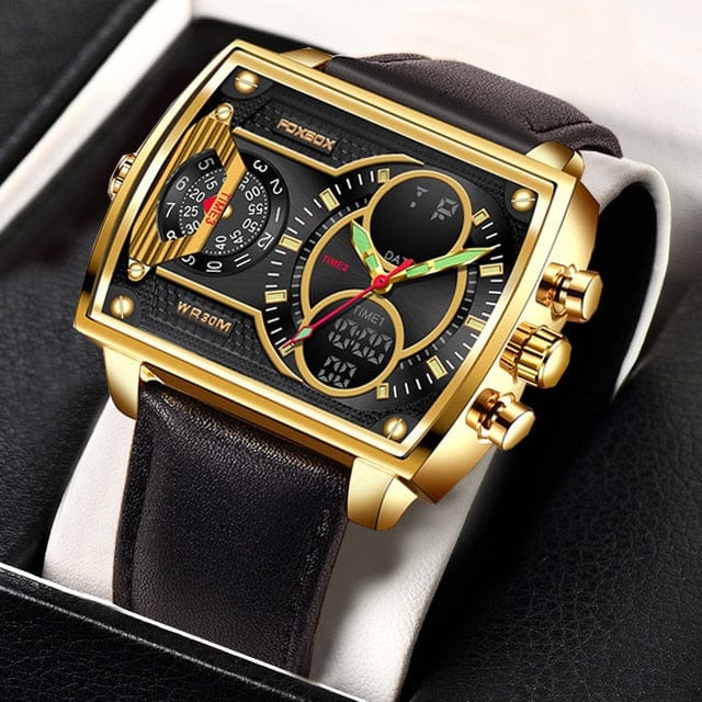 Trade Castle Gold black / SPAIN LIGE Watches For Men Luxury Original Gold Quartz Clock Sports Waterproof Steel Band Wrist Watch Quartz Clock Relogio Masculino