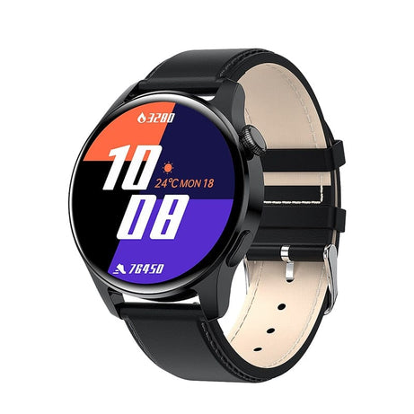 Trade Castle Lether black / Russian Federation LIGE New Bluetooth Call Smart Watch Men Full Touch Sport Fitness Watches, Waterproof Heart Rate Steel Band Smartwatch Android iOS