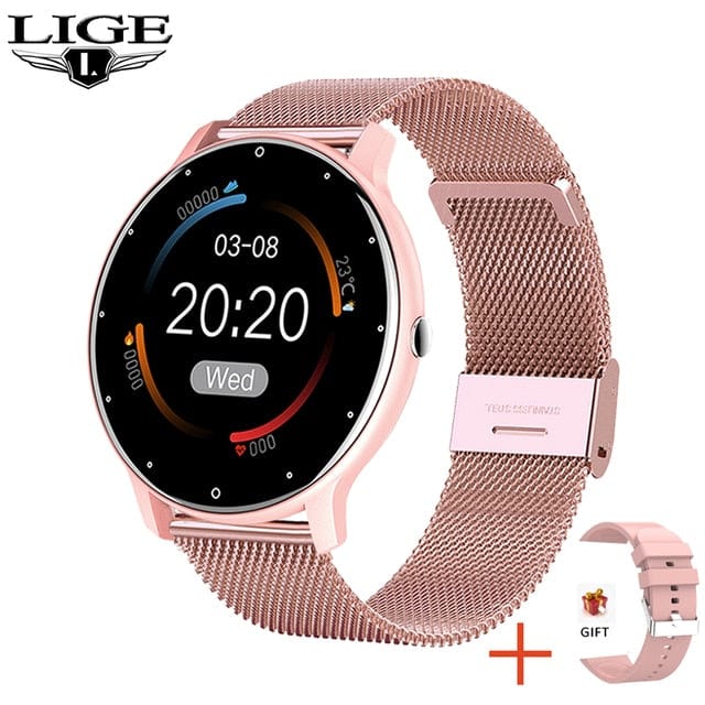 Trade Castle LIGE 2022 Smart watch Ladies Full touch Screen Sports Fitness watch IP67 waterproof Bluetooth For Android iOS Smart watch Female