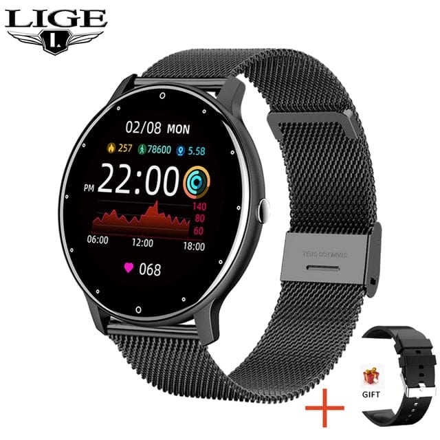 Trade Castle LIGE 2022 Smart watch Ladies Full touch Screen Sports Fitness watch IP67 waterproof Bluetooth For Android iOS Smart watch Female