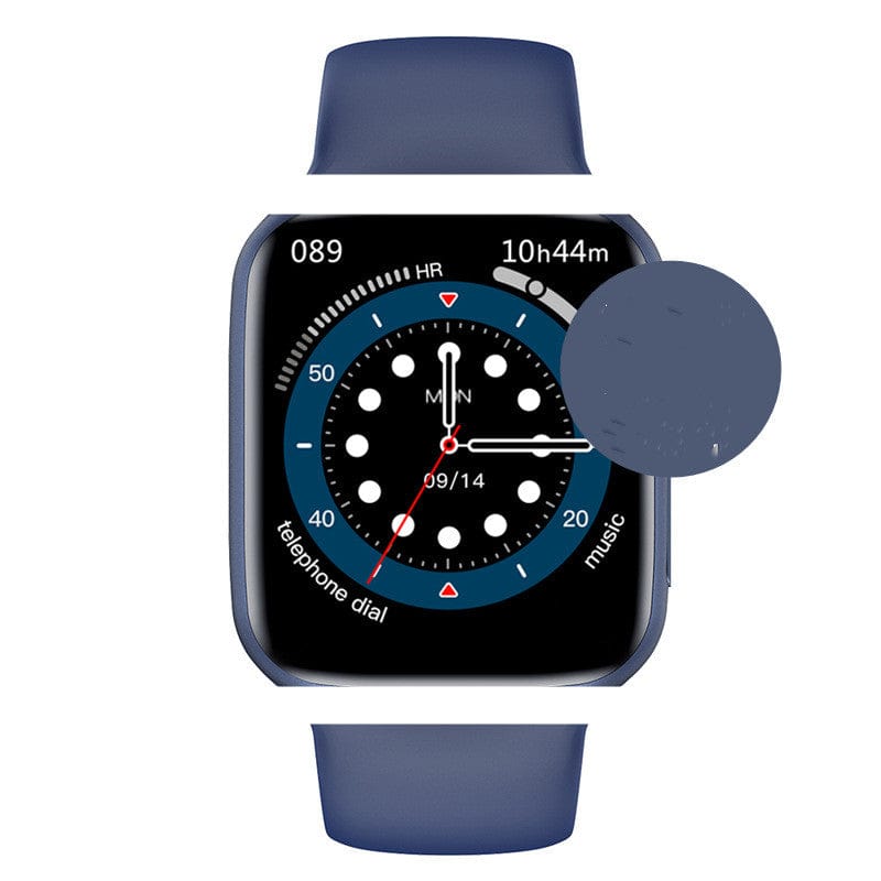 Trade Castle mens Blue Wireless Charging Call Sports Heart Rate Smart Watch W37PRO