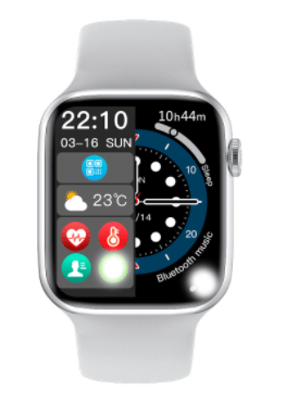 Trade Castle mens Silver gray Wireless Charging Call Sports Heart Rate Smart Watch W37PRO