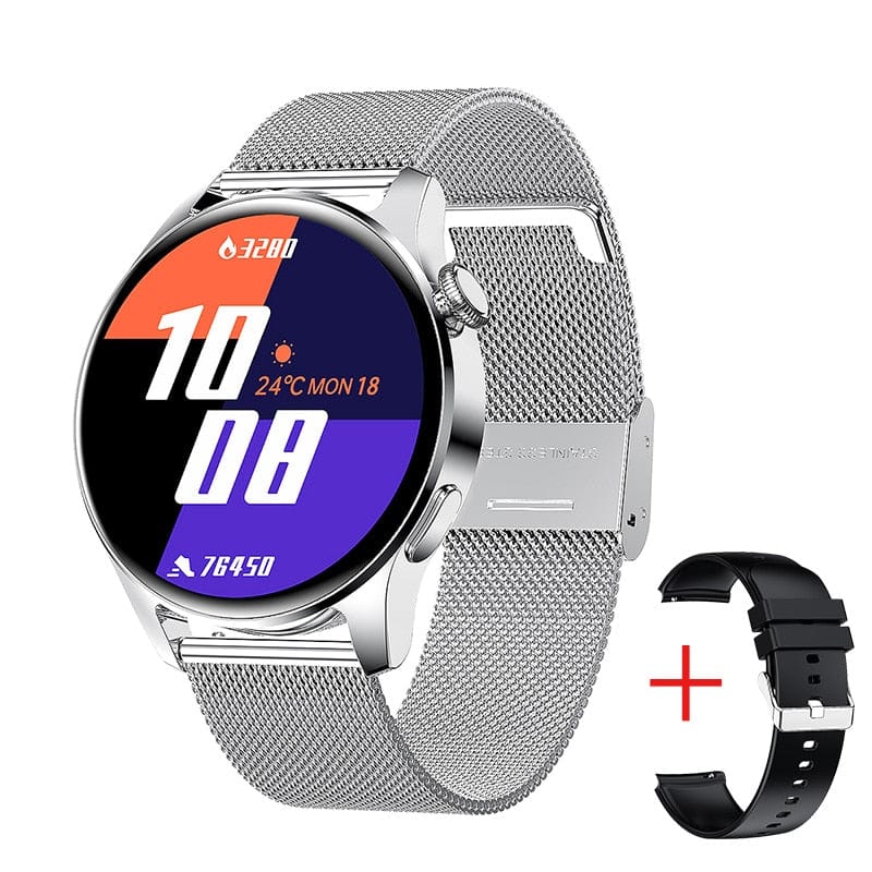 Trade Castle Mesh belt silver / Russian Federation LIGE New Bluetooth Call Smart Watch Men Full Touch Sport Fitness Watches, Waterproof Heart Rate Steel Band Smartwatch Android iOS