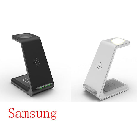 Trade Castle Mobile 1Black 1White / Samsung 3 In 1 Fast Charging Station Wireless Charger Stand Wireless Quick Charge Dock For Phone Holder