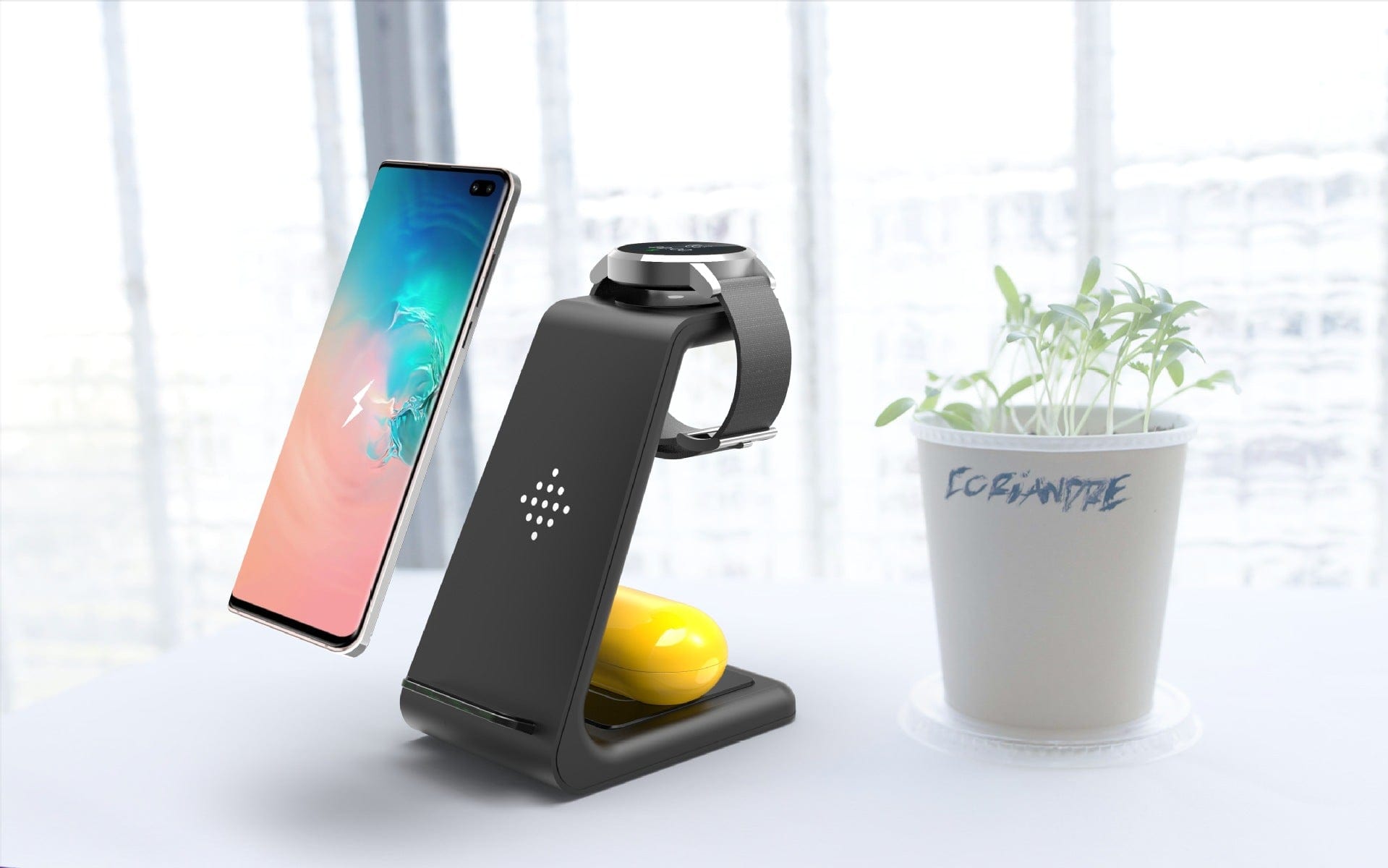 Trade Castle Mobile 3 In 1 Fast Charging Station Wireless Charger Stand Wireless Quick Charge Dock For Phone Holder