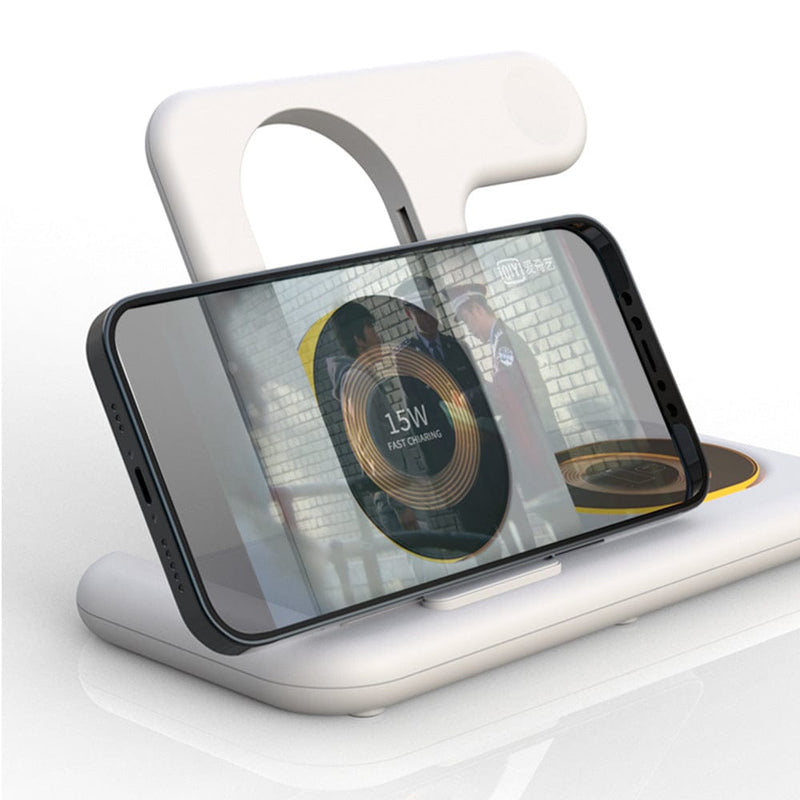 Trade Castle Mobile ABSwhite / USB 6 In 1 Multifunctional Folding Wireless Charger