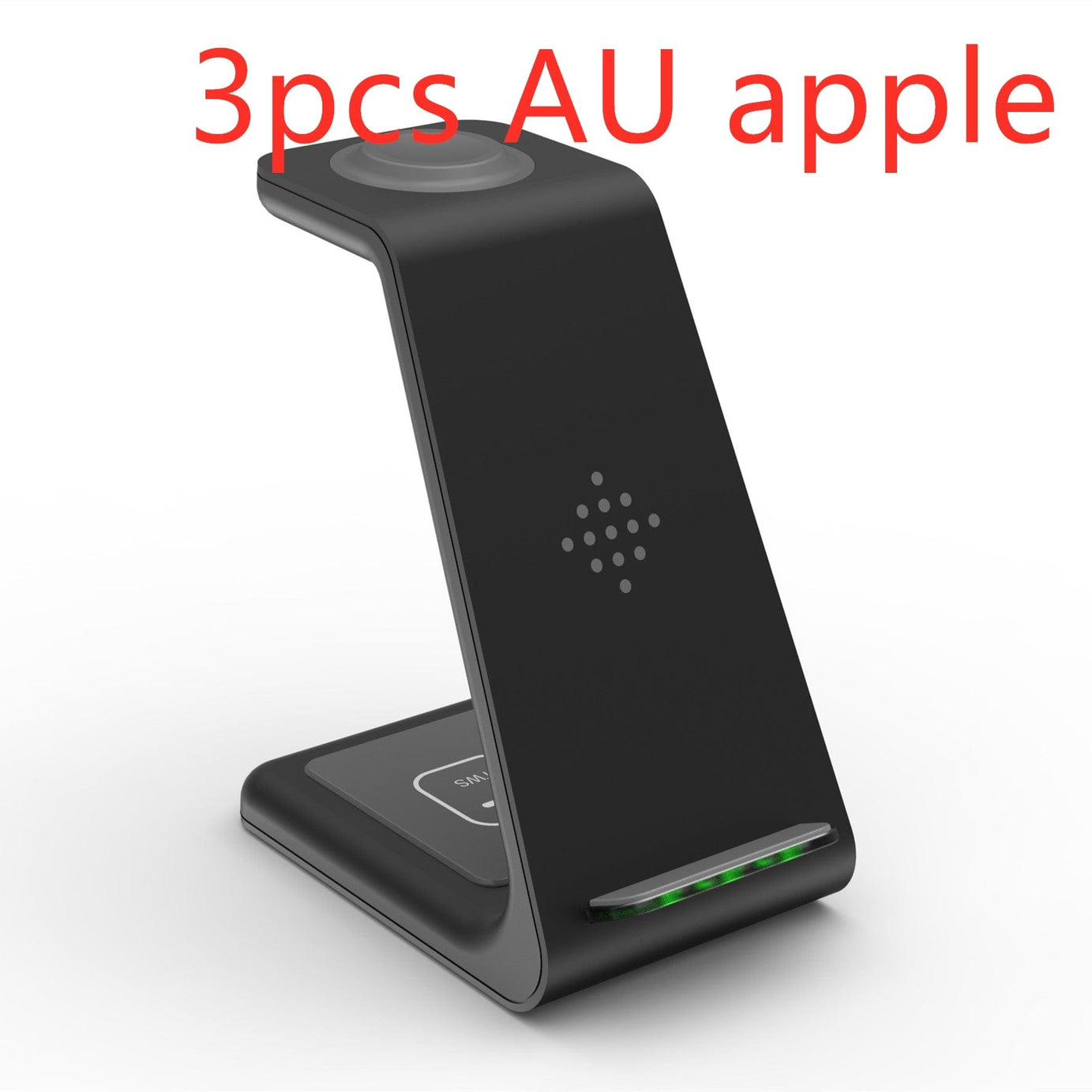 Trade Castle Mobile Black 3pcs / Apple AUplug 3 In 1 Fast Charging Station Wireless Charger Stand Wireless Quick Charge Dock For Phone Holder