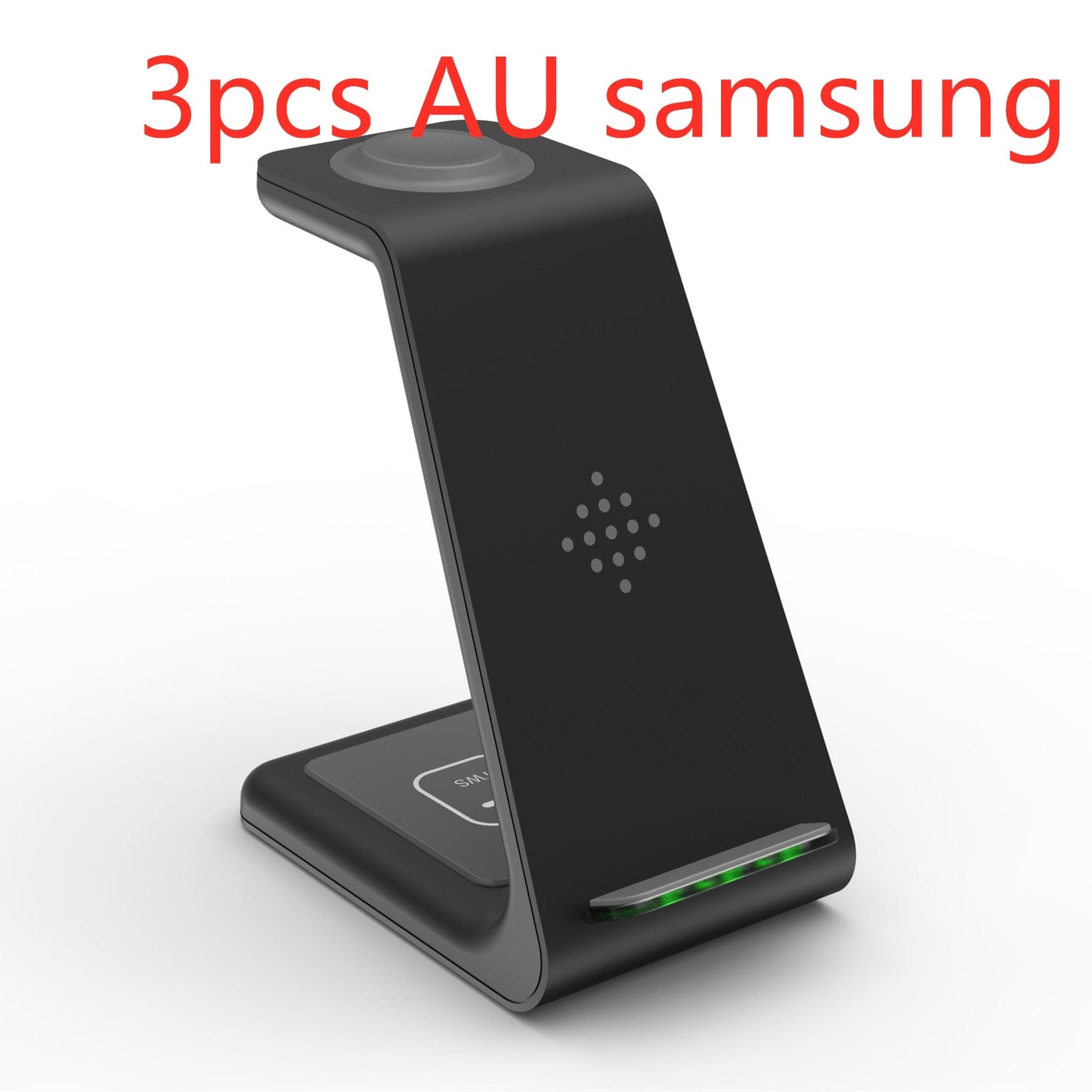 Trade Castle Mobile Black 3pcs / Samsung AU 3 In 1 Fast Charging Station Wireless Charger Stand Wireless Quick Charge Dock For Phone Holder