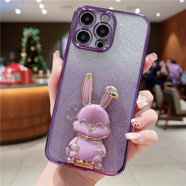 Trade Castle Mobile Three dimensional Rabbit Bracket iPhone Case and Cover's- Mobile Phone Back Cover