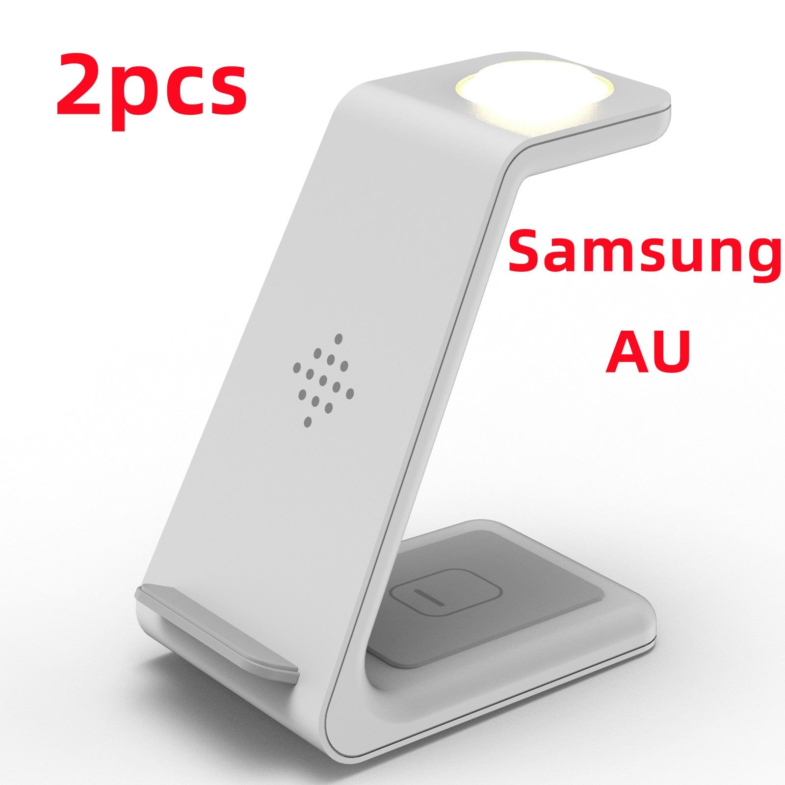 Trade Castle Mobile White 2pcs / Samsung AU 3 In 1 Fast Charging Station Wireless Charger Stand Wireless Quick Charge Dock For Phone Holder