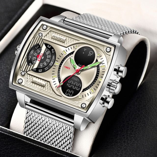 Trade Castle Silver  white  L / Russian Federation LIGE Watches For Men Luxury Original Gold Quartz Clock Sports Waterproof Steel Band Wrist Watch Quartz Clock Relogio Masculino