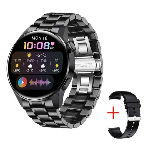 Trade Castle Steel black 2 / Russian Federation LIGE New Bluetooth Call Smart Watch Men Full Touch Sport Fitness Watches, Waterproof Heart Rate Steel Band Smartwatch Android iOS
