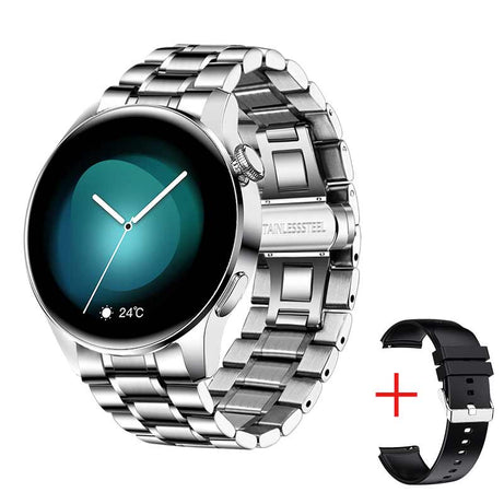 Trade Castle Steel silver 2 / SPAIN LIGE New Bluetooth Call Smart Watch Men Full Touch Sport Fitness Watches, Waterproof Heart Rate Steel Band Smartwatch Android iOS