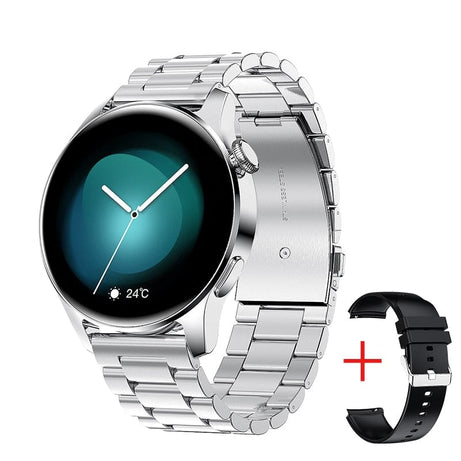 Trade Castle Steel silver / Russian Federation LIGE New Bluetooth Call Smart Watch Men Full Touch Sport Fitness Watches, Waterproof Heart Rate Steel Band Smartwatch Android iOS