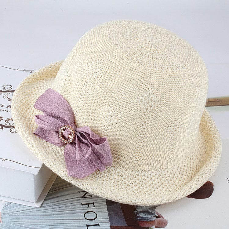 Trade Castle Summer items Women'S Hats Korean Version Of The Fashion Alice Along The Flower Knitted Women'S Hats Sun Hats