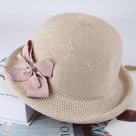 Trade Castle Summer items Women'S Hats Korean Version Of The Fashion Alice Along The Flower Knitted Women'S Hats Sun Hats