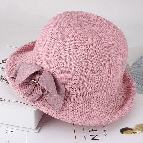 Trade Castle Summer items Women'S Hats Korean Version Of The Fashion Alice Along The Flower Knitted Women'S Hats Sun Hats