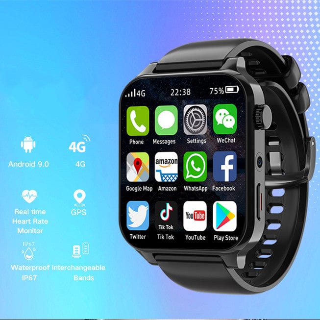 tradecastle android Black 4plus64G Smart Watch Android HD Large Screen To Play Games And Listen To Music