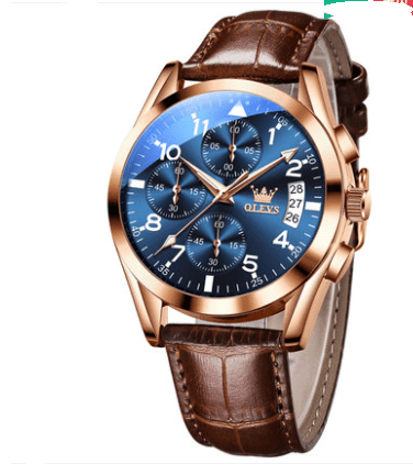 tradecastle mens Brown skin rose shell blue sur OLEVS Luxury Mens Watches Waterproof Luminous Quartz