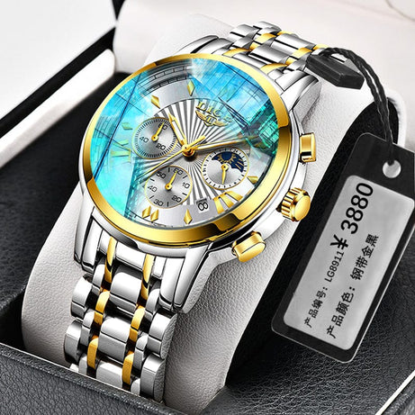 tradecastle mens Gold white Trend mechanical watches