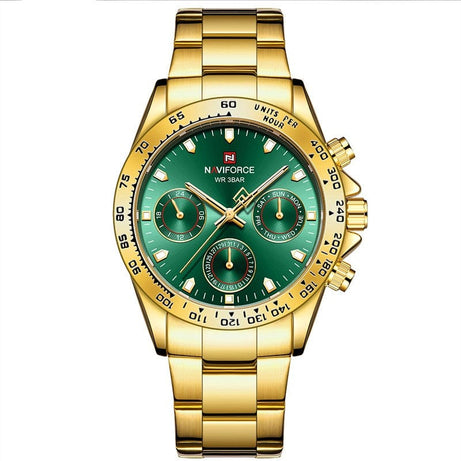 tradecastle mens Green gold New Authentic Brand-name Student Watches For Men