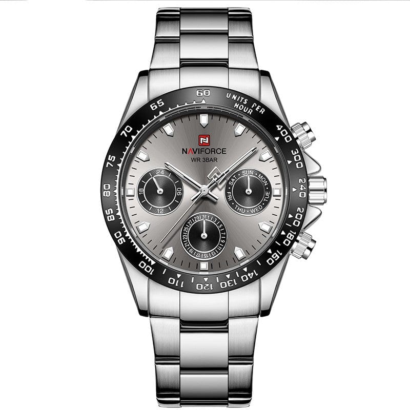 tradecastle mens Grey silver New Authentic Brand-name Student Watches For Men