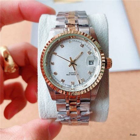 tradecastle mens Silver Stainless Steel Mechanical Watches For Men