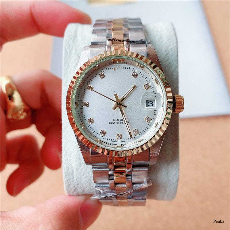 tradecastle mens Silver Stainless Steel Mechanical Watches For Men