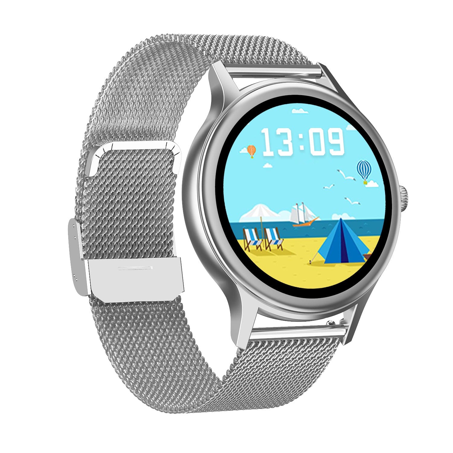 tradecastle mens Silver / Steel Detect smart watches