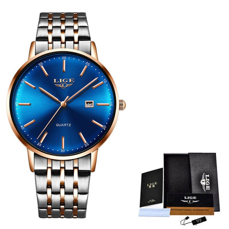 tradecastle womens Blue Men's And Women's Universal Watches Waterproof Watches