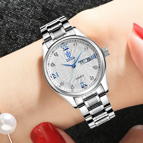 tradecastle womens New Couple Models A Pair Of Watches Men's and Women's Watches Waterproof Watches